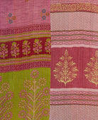 Kantha quilt throw made of recycled vintage saris