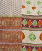 Kantha quilt throw made of recycled vintage saris