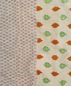 Kantha quilt throw featuring traditional kantha hand stitching