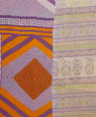Kantha quilt throw featuring traditional kantha hand stitching