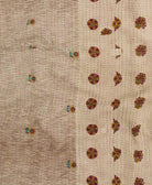 Kantha quilt throw featuring traditional kantha hand stitching