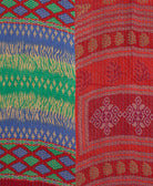 Kantha quilt throw made of recycled vintage saris