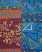 Kantha quilt throw made of recycled vintage saris