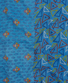 Kantha quilt throw featuring traditional kantha hand stitching