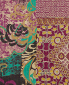 Kantha quilt throw featuring traditional kantha hand stitching