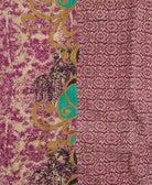 Kantha quilt throw made of recycled vintage saris