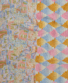 Kantha quilt throw made of recycled vintage saris