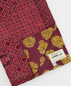 Kantha quilt throw featuring traditional kantha hand stitching