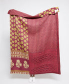 Artisan made kantha quilt throw  