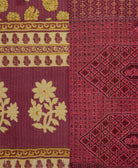 Kantha quilt throw made of recycled vintage saris
