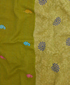 Kantha quilt throw made of recycled vintage saris
