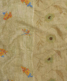 Kantha quilt throw featuring traditional kantha hand stitching