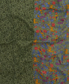 Kantha quilt throw made of recycled vintage saris
