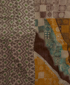 Kantha quilt throw made of recycled vintage saris