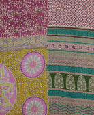 Kantha quilt throw featuring traditional kantha hand stitching