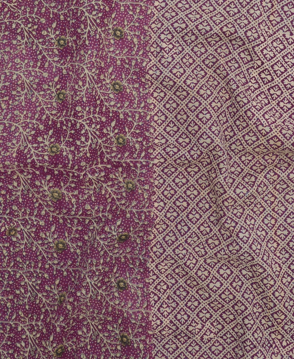 Kantha quilt throw made of recycled vintage saris
