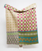 Artisan made kantha quilt throw  