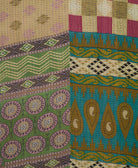 Kantha quilt throw made of recycled vintage saris