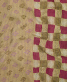 Kantha quilt throw featuring traditional kantha hand stitching