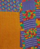 Kantha quilt throw made of recycled vintage saris