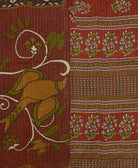 Kantha quilt throw made of recycled vintage saris