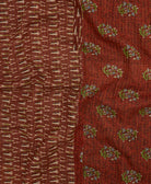 Kantha quilt throw featuring traditional kantha hand stitching