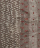 Kantha quilt throw featuring traditional kantha hand stitching