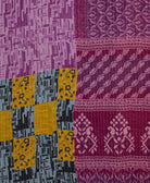 Kantha quilt throw made of recycled vintage saris