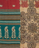 Kantha quilt throw made of recycled vintage saris