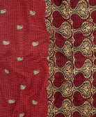 Kantha quilt throw featuring traditional kantha hand stitching