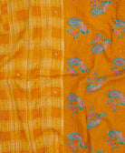 Kantha quilt throw featuring traditional kantha hand stitching