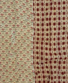 Kantha quilt throw featuring traditional kantha hand stitching
