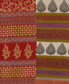 Kantha quilt throw made of recycled vintage saris