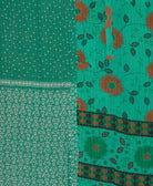 Kantha quilt throw made of recycled vintage saris
