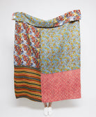  Artisan made kantha quilt throw  