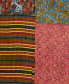 Kantha quilt throw made of recycled vintage saris