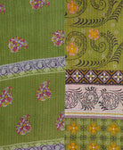 Kantha quilt throw made of recycled vintage saris