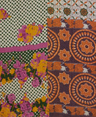 Kantha quilt throw made of recycled vintage saris