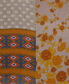 Kantha quilt throw made of recycled vintage saris