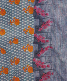Kantha quilt throw featuring traditional kantha hand stitching