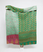  Artisan made kantha quilt throw  