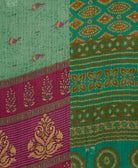 Kantha quilt throw made of recycled vintage saris