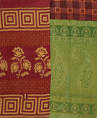 Kantha quilt throw made of recycled vintage saris