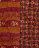 Kantha quilt throw featuring traditional kantha hand stitching