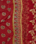 Kantha quilt throw featuring traditional kantha hand stitching