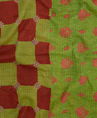 Kantha quilt throw made of recycled vintage saris