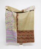  Artisan made kantha quilt throw  