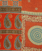 Kantha quilt throw made of recycled vintage saris