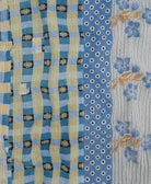 Kantha quilt throw featuring traditional kantha hand stitching