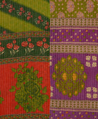 Kantha quilt throw made of recycled vintage saris